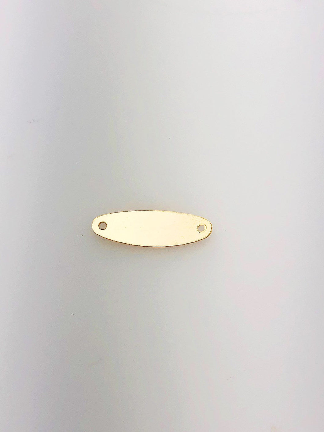14K Gold Fill Rounded Tag Charm w/ Two Holes, 6.0x19.1mm, Made in USA - 2451 0	0	$0