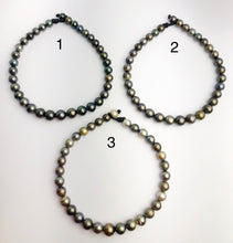 BIG 16mm Round Tahitian Pearl Necklace on Leather Cord, 12 - 16mm (286)
