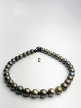 BIG 16mm Round Tahitian Pearl Necklace on Leather Cord, 12 - 16mm (286)