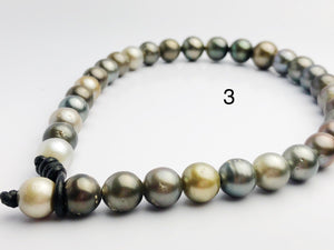 BIG 16mm Round Tahitian Pearl Necklace on Leather Cord, 12 - 16mm (286)