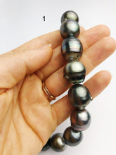 EXTRA BIG 17mm Tahitian Pearl Necklace on Leather 15 - 17mm (282)