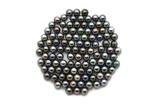Small 7mm Tahitian Pearls, Round Dark Loose Pearls (105)