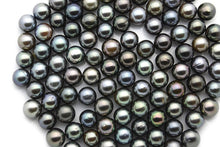 Small 7mm Tahitian Pearls, Round Dark Loose Pearls (105)