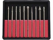 10 Piece Diamond Coated Burr Set