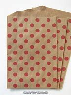 Paper Bag Red Polka Dot/Kraft