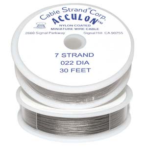 Nylon Coated Beading Wire Bright 30ft. 7 Strand
