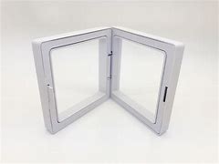 White Floating Frame Jewelry Display Case