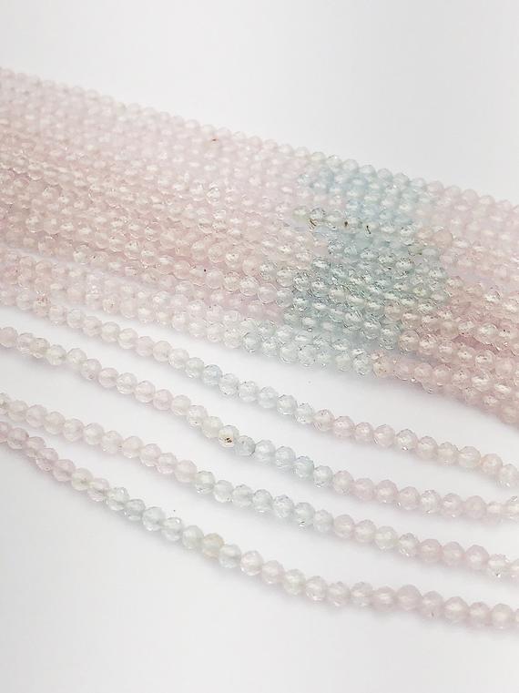 HALF OFF SALE - Aquamarine Gemstone Beads, Full Strand, Semi Precious Gemstone, 13