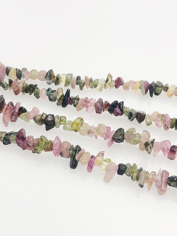 HALF OFF SALE - Tourmaline Gemstone Beads, Full Strand, Semi Precious Gemstone, 15
