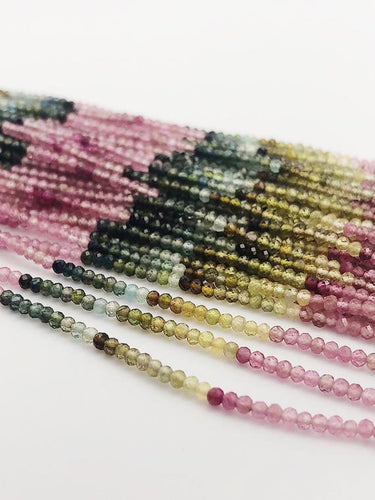 HALF OFF SALE - Watermelon Tourmaline Gemstone Beads, Full Strand, Semi Precious Gemstone, 13