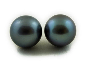 Tahitian pearls stud earrings 8mm 9mm 10mm (026)