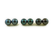 Tahitian pearls stud earrings 8mm 9mm 10mm (026)