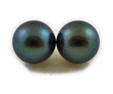 Tahitian pearls stud earrings 8mm 9mm 10mm (026)