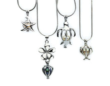 Cage Pendants for Pearls with necklace in a box
