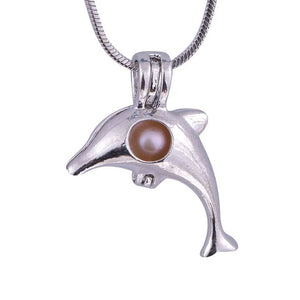 Cage Pendant for 5 mm loose Pearl  Dolphin 1 (CP3)