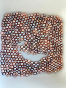 4mm to 7mm Edison Pearls Round Near Round, Oval Mix Peach ,Pink, Lavender and White colors (#130)