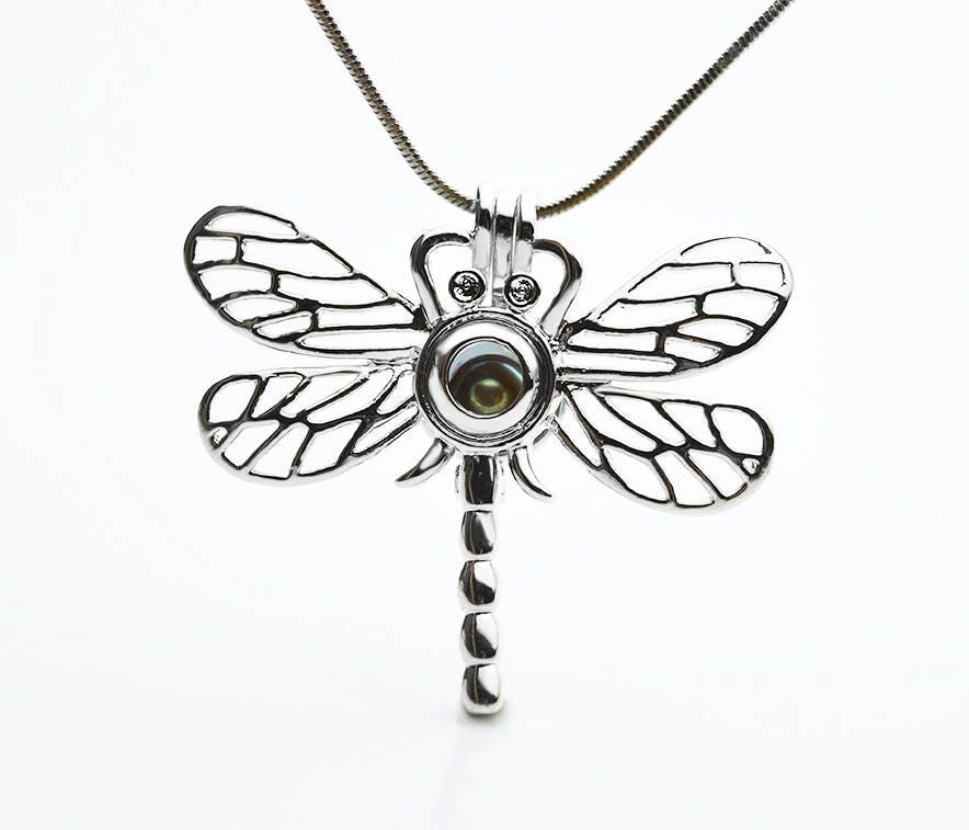 Cage Pendant for 5mm to 7.5mm Loose Pearl Dragonfly (CP68)