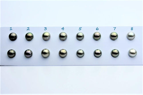 10mm Tahitian Pearl Earrings, 14K Gold Stud Setting Included (10mm A)
