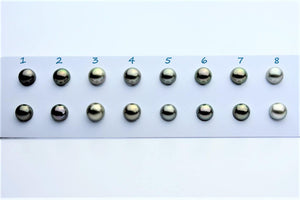 10mm Tahitian Pearl Earrings, 14K Gold Stud Setting Included (10mm A)