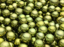 Round Pistachio Tahitian Pearls,10-15mm AAA