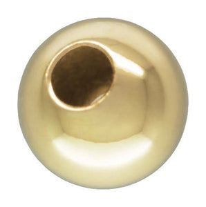 3.0mm Bead 1.0mm Hole,  14k gold filled. Made in USA. #4004730