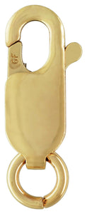 Lobster Claw #3 (4.5x12.0mm) w/Ring GP,  14k gold filled. #4001430R