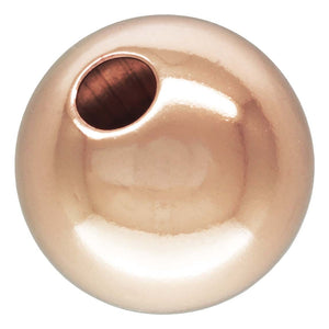 10.0mm Bead 2.0mm Hole, 14K Rose Gold Filled, Made in USA #4801210