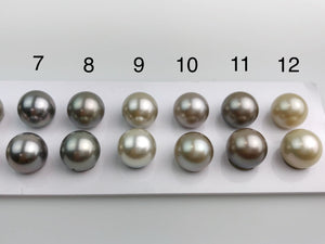 11mm Tahitian Pearls Round, AAA, Loose Matched Pairs 11mm (200)