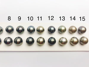 9mm-9.5mm Tahitian AA Loose Matched Pearls, 9mm Round (273)