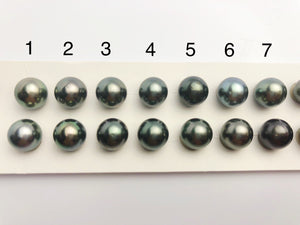 9mm-9.5mm Tahitian AA Loose Matched Pearls, 9mm Round (273)