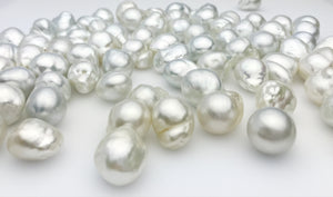 Silver South Sea, 16mm to 19mm, AAA, Baroque shape, Loose Pearls (196)