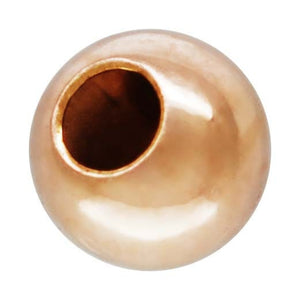 2.5mm Bead 1.0mm Hole,  14k gold filled. Made in USA. #4804725