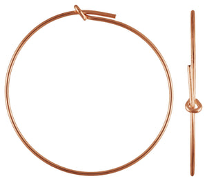 70x30.0mm Wire Beading Hoop, 14k gold filled. Made in USA #4811808