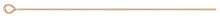 Eyepin 24ga .020x2.0" (0.50x50.8mm), 14k gold filled. Made in USA #4805457