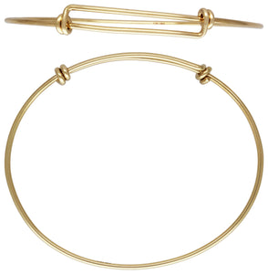 8.0-9.5" 1.65mm Adjustable Bangle,  14k gold filled. Made in USA. #4021658L