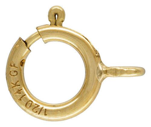 6.0mm Spring Ring Light w/Open Ring GP, 14k gold filled.  #4002360