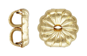 Premium Earring Back (5.0x5.2mm) Swirl, 14k gold filled. Made in USA. #4005173