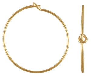 Wire Beading Hoop Earrings