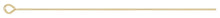 Eyepin 24ga .020x2.0"(0.50x50.8mm), 14k gold filled. Made in USA. #4005457