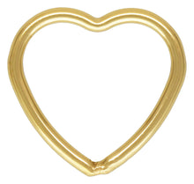 10.0mm Heart Jump Ring Closed GP,  14k gold filled. Made in USA. #400H10C