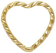 10.0mm Heart Sparkle Jump Ring Closed GP, 14k gold filled. Made in USA. #400H10P1C