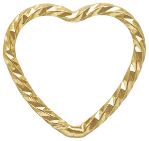 10.0mm Heart Sparkle Jump Ring Closed GP, 14k gold filled. Made in USA. #400H10P1C