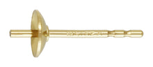 4.0mm Pearl Cup w/DN Post GP, 14k gold filled #4005982