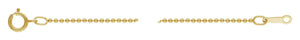16" 1.2mm Bead Chain GP,  14k gold filled. Made in USA. #401371016L