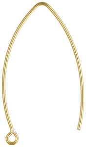 32.0mm V Shape Ear Wire .030" (.76mm), 14k gold filled. Made in USA. #4006456