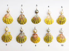 Sunrise Shell Wire and Pearl Pendants from Hawaii - Natural Color - Sunrise Shells - Sunnies (386 No. 1-10)