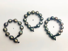 BIG Tahitian Pearl Bracelet on Leather - 16mm to 14mm (399 No. 1-3)
