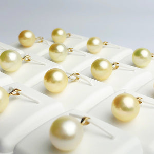 12-14mm AAA Quality South Sea Pearl Pendants on 14K Gold (452 - Size 12, 13, 14mm)