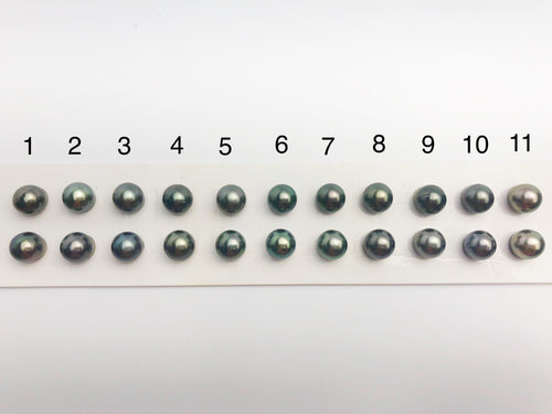 10mm Tahitian AA Loose Matched Pearls, 10mm Round (278)