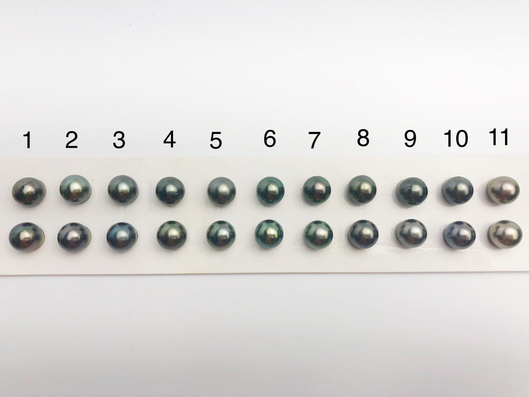 10mm Tahitian AA Loose Matched Pearls, 10mm Round (278)